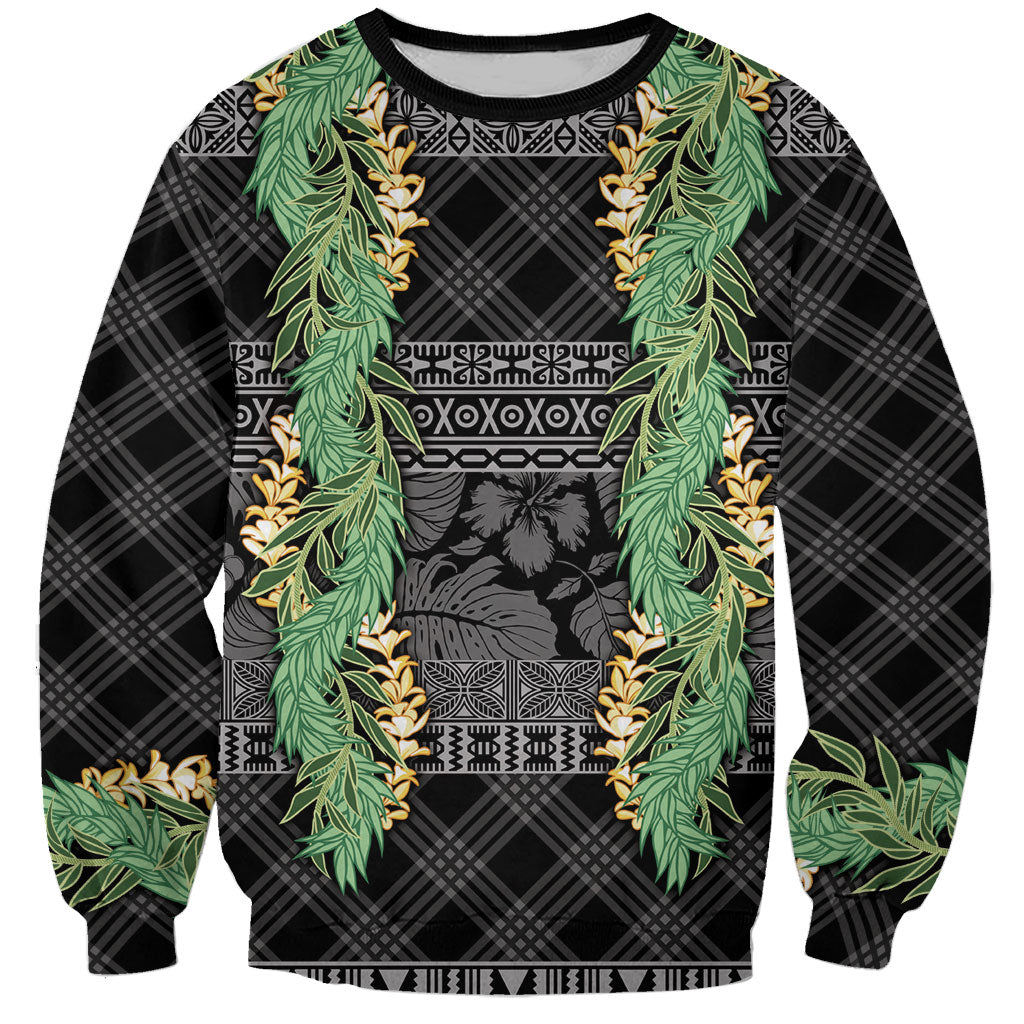 Hawai'i Paniolo Maile Twisted Lei Sweatshirt Obsidian Black