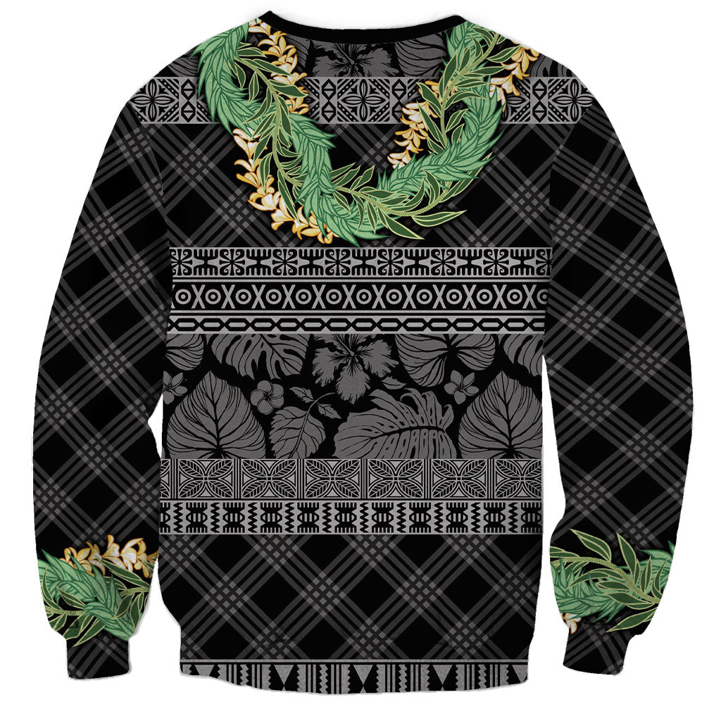 Hawai'i Paniolo Maile Twisted Lei Sweatshirt Obsidian Black