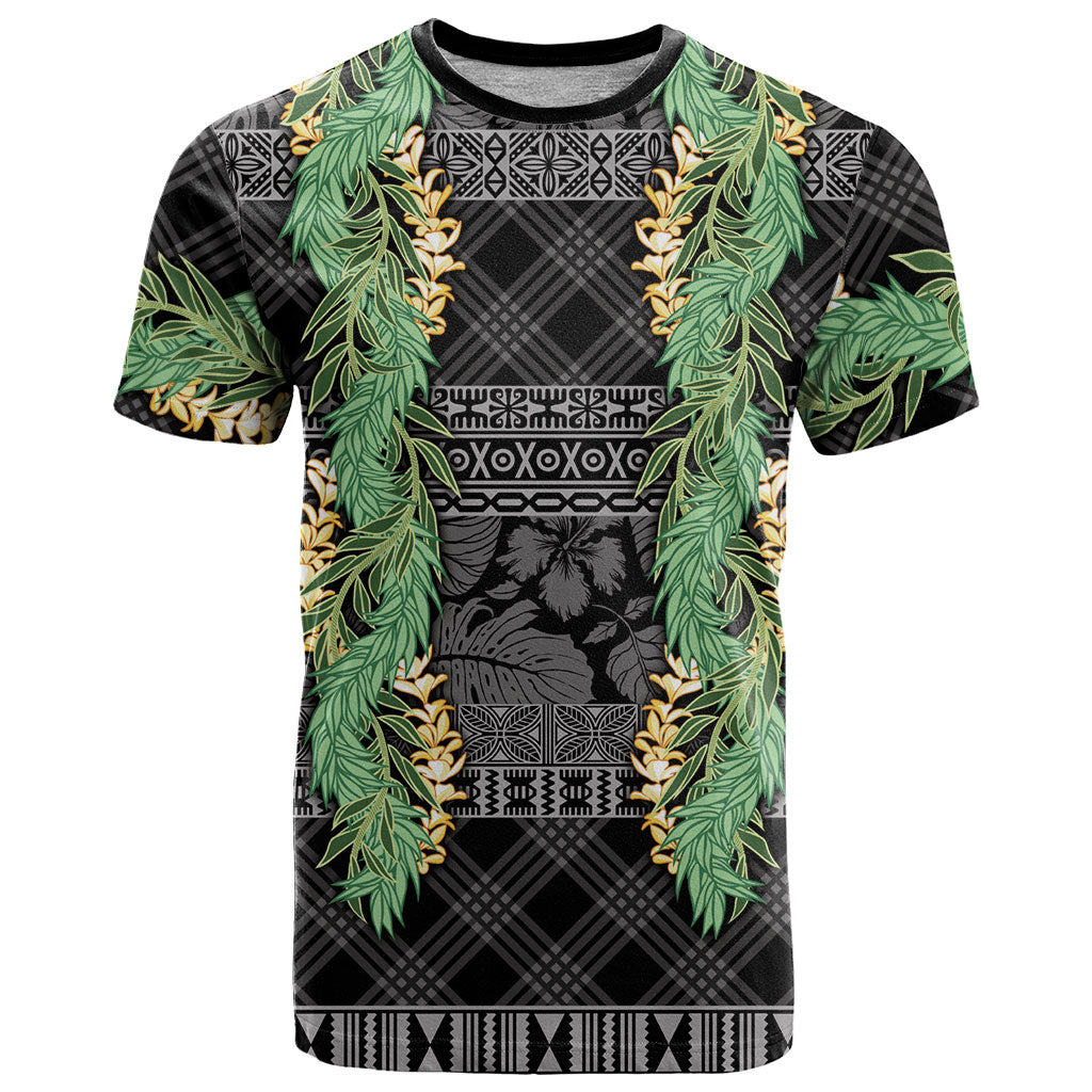 Hawai'i Paniolo Maile Twisted Lei T Shirt Obsidian Black