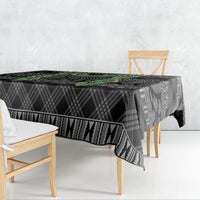 Hawai'i Paniolo Maile Twisted Lei Tablecloth Obsidian Black