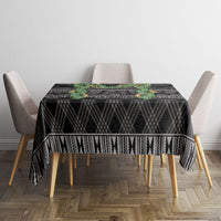 Hawai'i Paniolo Maile Twisted Lei Tablecloth Obsidian Black