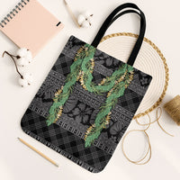 Hawai'i Paniolo Maile Twisted Lei Tote Bag Obsidian Black