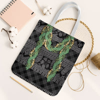 Hawai'i Paniolo Maile Twisted Lei Tote Bag Obsidian Black