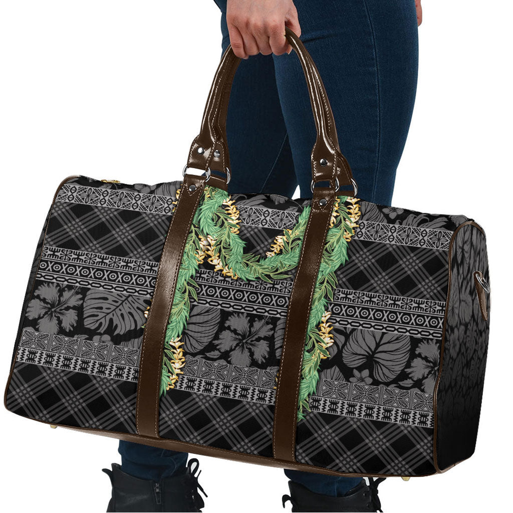 Hawai'i Paniolo Maile Twisted Lei Travel Bag Obsidian Black