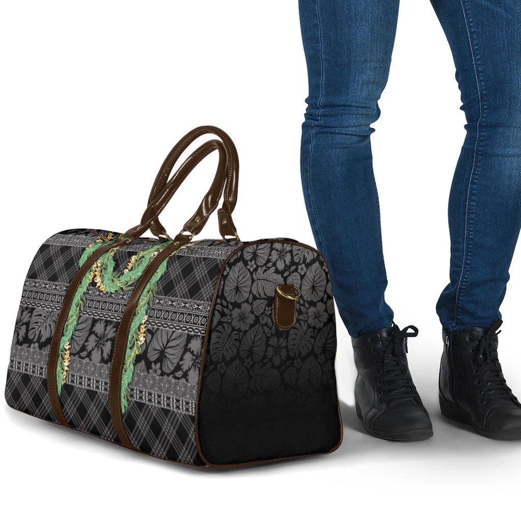 Hawai'i Paniolo Maile Twisted Lei Travel Bag Obsidian Black