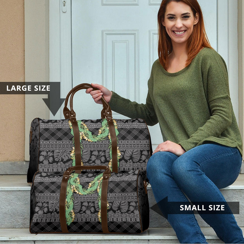 Hawai'i Paniolo Maile Twisted Lei Travel Bag Obsidian Black