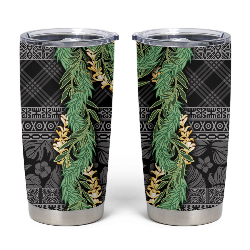 Hawai'i Paniolo Maile Twisted Lei Tumbler Cup Obsidian Black