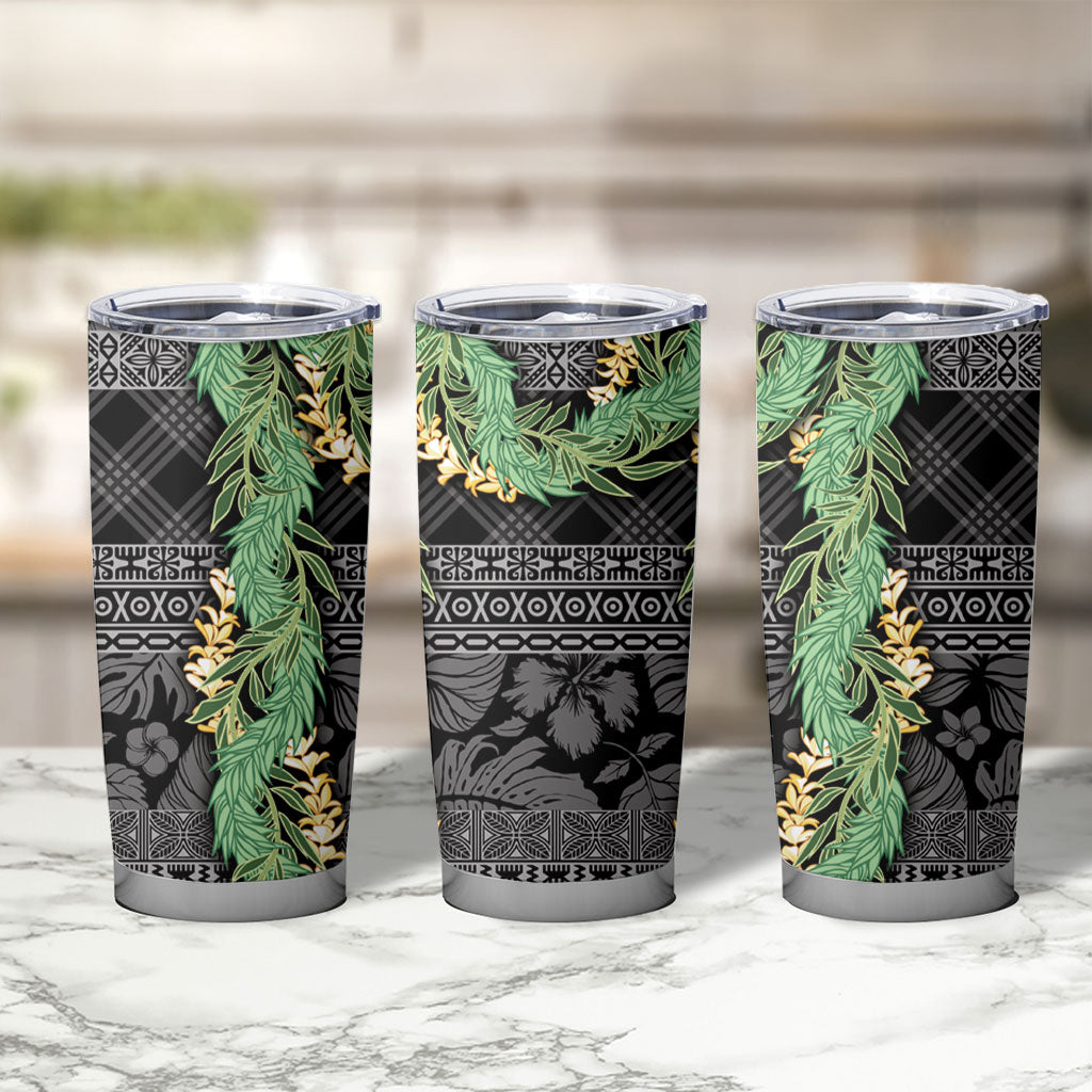 Hawai'i Paniolo Maile Twisted Lei Tumbler Cup Obsidian Black