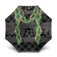 Hawai'i Paniolo Maile Twisted Lei Umbrella Obsidian Black