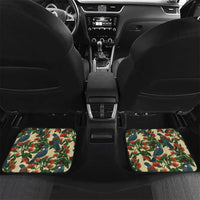 New Zealand Christmas Car Mats Romantic Tui Birds on Pohutukawa - Ivory - Polynesian Pride
