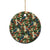 New Zealand Christmas Ceramic Ornament Romantic Tui Birds on Pohutukawa - Ivory - Polynesian Pride