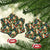 New Zealand Christmas Ceramic Ornament Romantic Tui Birds on Pohutukawa - Ivory - Polynesian Pride