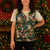New Zealand Christmas Knitted V-Neck Vest Romantic Tui Birds on Pohutukawa - Ivory - Polynesian Pride