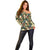 New Zealand Christmas Off Shoulder Sweater Romantic Tui Birds on Pohutukawa - Ivory - Polynesian Pride