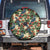 New Zealand Christmas Spare Tire Cover Romantic Tui Birds on Pohutukawa - Ivory - Polynesian Pride