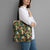 New Zealand Christmas Tote Bag Romantic Tui Birds on Pohutukawa - Ivory - Polynesian Pride