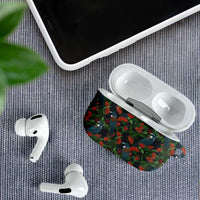 New Zealand Christmas AirPods Case Romantic Tui Birds on Pohutukawa - Cobalt - Polynesian Pride
