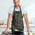 New Zealand Christmas Apron Romantic Tui Birds on Pohutukawa - Cobalt - Polynesian Pride