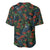 New Zealand Christmas Baseball Jersey Romantic Tui Birds on Pohutukawa - Cobalt - Polynesian Pride