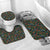New Zealand Christmas Bathroom Set Romantic Tui Birds on Pohutukawa - Cobalt - Polynesian Pride