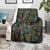 New Zealand Christmas Blanket Romantic Tui Birds on Pohutukawa - Cobalt - Polynesian Pride