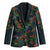 New Zealand Christmas Blazer Romantic Tui Birds on Pohutukawa - Cobalt - Polynesian Pride
