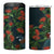 New Zealand Christmas 4 in 1 Can Cooler Tumbler Romantic Tui Birds on Pohutukawa - Cobalt - Polynesian Pride