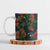 New Zealand Christmas Ceramic Mug Romantic Tui Birds on Pohutukawa - Cobalt - Polynesian Pride