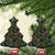 New Zealand Christmas Ceramic Ornament Romantic Tui Birds on Pohutukawa - Cobalt - Polynesian Pride