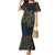 New Zealand Christmas Family Matching Mermaid Dress and Hawaiian Shirt Romantic Tui Birds on Pohutukawa - Cobalt - Polynesian Pride
