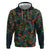 New Zealand Christmas Hoodie Romantic Tui Birds on Pohutukawa - Cobalt - Polynesian Pride