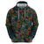 New Zealand Christmas Hoodie Romantic Tui Birds on Pohutukawa - Cobalt - Polynesian Pride