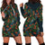New Zealand Christmas Hoodie Dress Romantic Tui Birds on Pohutukawa - Cobalt - Polynesian Pride