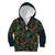 New Zealand Christmas Kid Hoodie Romantic Tui Birds on Pohutukawa - Cobalt - Polynesian Pride