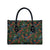 New Zealand Christmas Leather Bag Romantic Tui Birds on Pohutukawa - Cobalt - Polynesian Pride