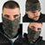 New Zealand Christmas Neck Gaiter Romantic Tui Birds on Pohutukawa - Cobalt - Polynesian Pride