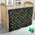 New Zealand Christmas Quilt Romantic Tui Birds on Pohutukawa - Cobalt - Polynesian Pride