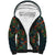New Zealand Christmas Sherpa Hoodie Romantic Tui Birds on Pohutukawa - Cobalt - Polynesian Pride