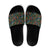New Zealand Christmas Slide Sandals Romantic Tui Birds on Pohutukawa - Cobalt - Polynesian Pride