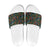 New Zealand Christmas Slide Sandals Romantic Tui Birds on Pohutukawa - Cobalt - Polynesian Pride