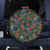 New Zealand Christmas Spare Tire Cover Romantic Tui Birds on Pohutukawa - Cobalt - Polynesian Pride
