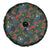 New Zealand Christmas Spare Tire Cover Romantic Tui Birds on Pohutukawa - Cobalt - Polynesian Pride