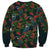 New Zealand Christmas Sweatshirt Romantic Tui Birds on Pohutukawa - Cobalt - Polynesian Pride