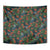 New Zealand Christmas Tapestry Romantic Tui Birds on Pohutukawa - Cobalt - Polynesian Pride