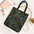 New Zealand Christmas Tote Bag Romantic Tui Birds on Pohutukawa - Cobalt - Polynesian Pride