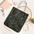 New Zealand Christmas Tote Bag Romantic Tui Birds on Pohutukawa - Cobalt - Polynesian Pride