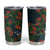 New Zealand Christmas Tumbler Cup Romantic Tui Birds on Pohutukawa - Cobalt - Polynesian Pride