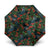 New Zealand Christmas Umbrella Romantic Tui Birds on Pohutukawa - Cobalt - Polynesian Pride