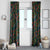 New Zealand Christmas Window Curtain Romantic Tui Birds on Pohutukawa - Cobalt - Polynesian Pride