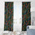 New Zealand Christmas Window Curtain Romantic Tui Birds on Pohutukawa - Cobalt - Polynesian Pride
